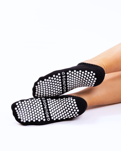Black Ankle Grip Socks