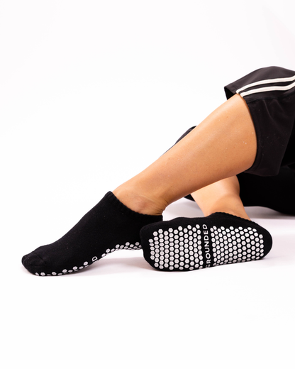 Black Ankle Grip Socks