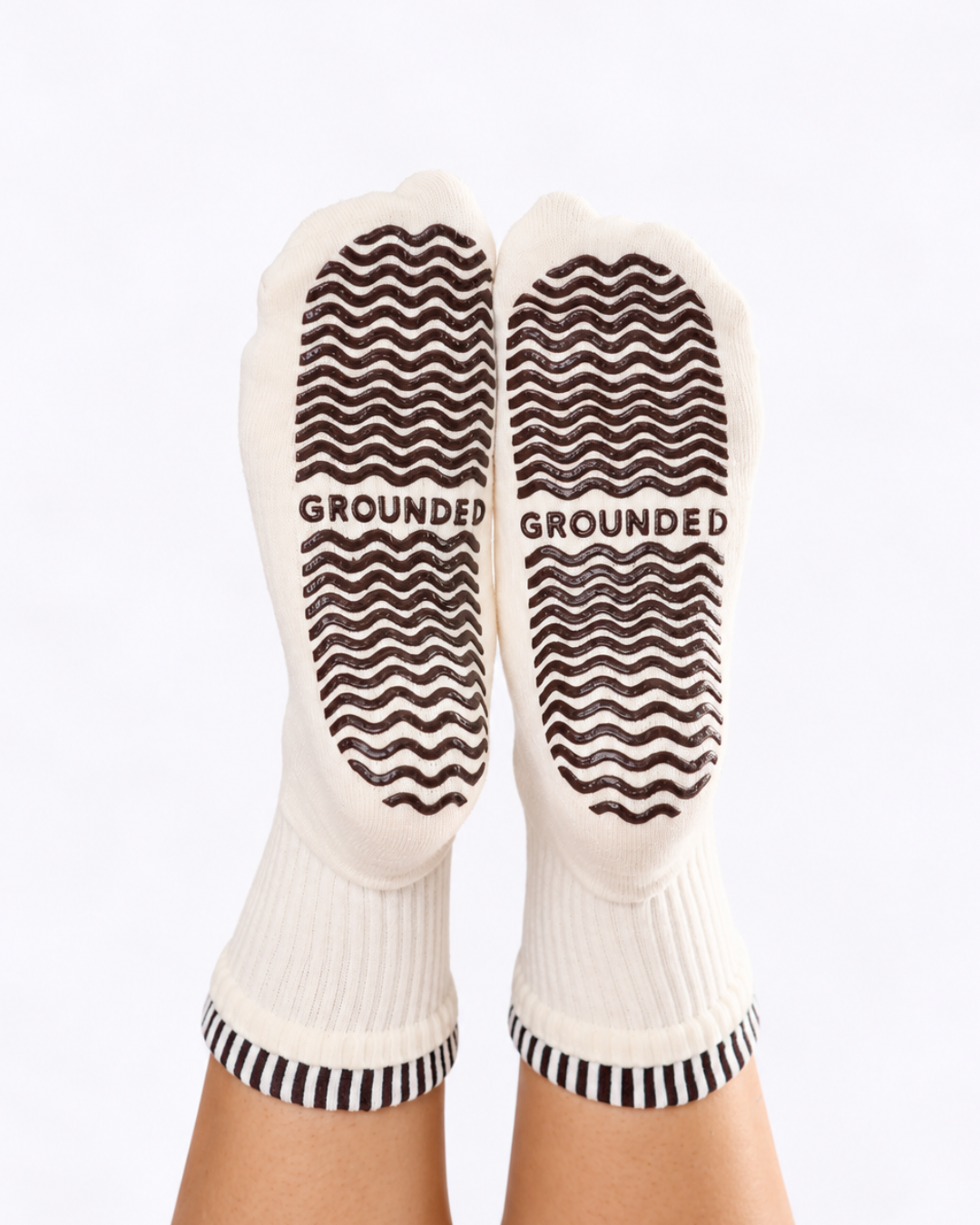 Double Layered Striped Grip Socks