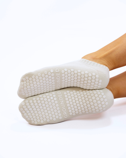 Light Grey Ankle Grip Socks