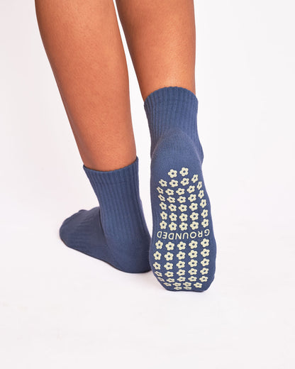 Navy Blue Pilates Grip Socks